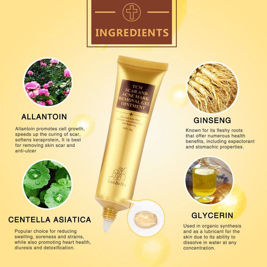Scar Removal Cream - TCM Scar Cream for Surgical Scars, Acne Skin Care Cream, Acne Treatment Cream for Scars, Burns, Stretch Marks, Acne Spots - Sccoti