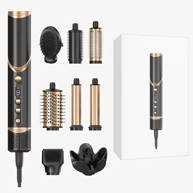 Conjunto de Escova Secadora de Cabelo 8 em 1 Multi Salon Styler com Cabo Dobrável Modelador Automático Secador de Alta Velocidade Estilizador de Ar Quente