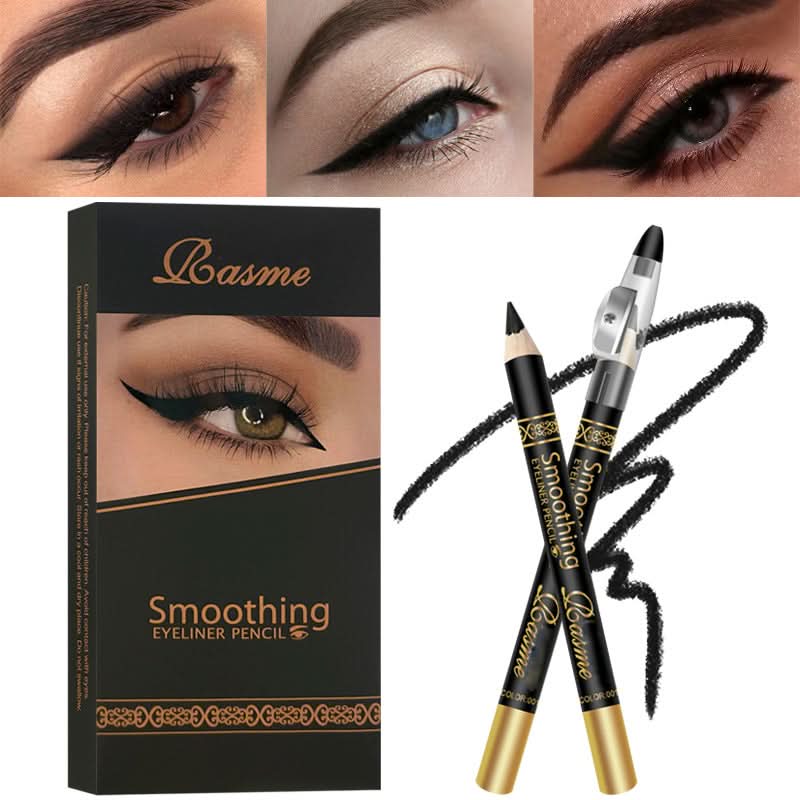 Longwear Kohl Eyeliner Pencil Waterproof Smudge Proof Matte Black Eye - Sccoti