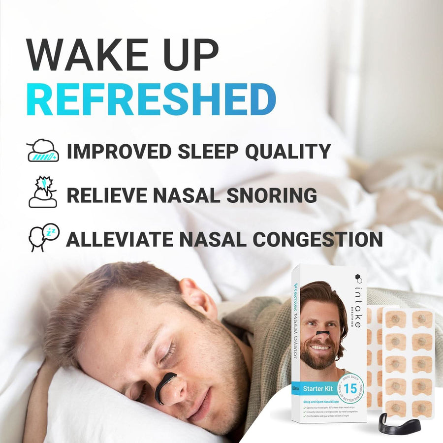 Breathing Nasal Strip Starter Kit - Boost Oxygen Intake, Reduce Snoring, Improve Sleep Quality - Sweat Resistant, Skin Safe Nasal Strips - Extra Strength Snoring Solution - Sccoti