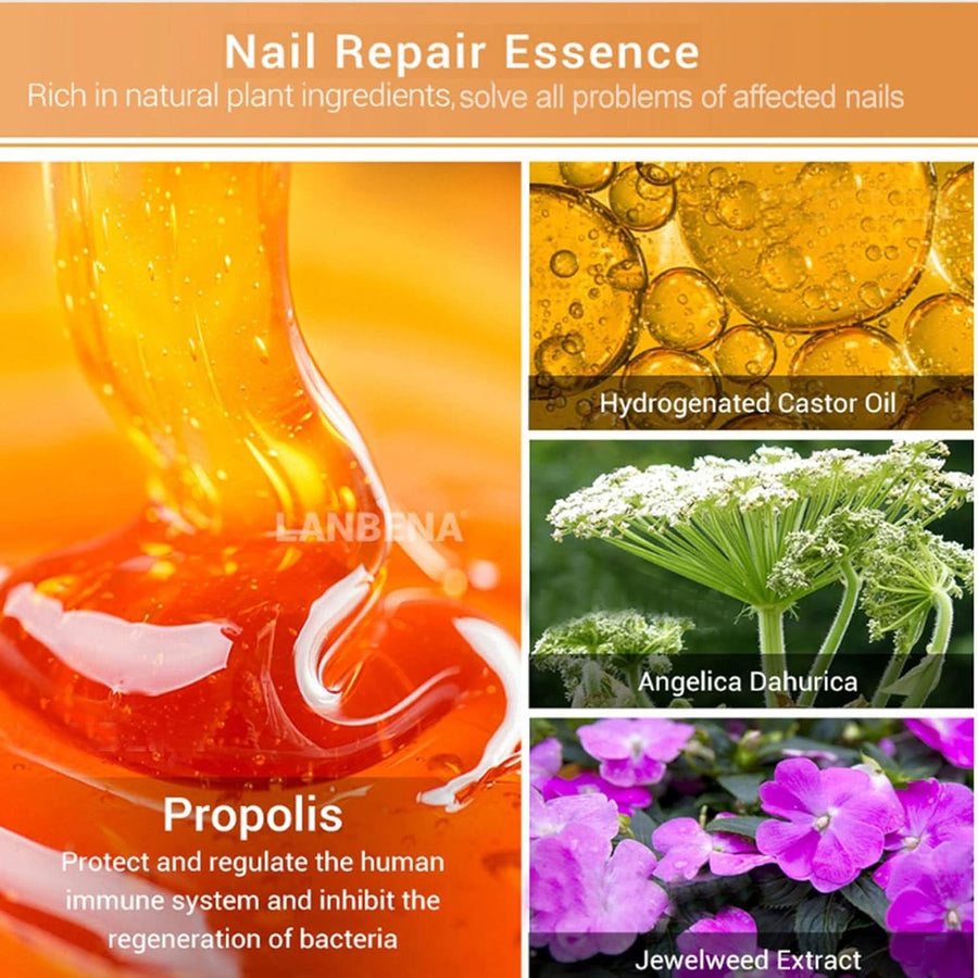 Lanbena Nail Repair Essence, Fingernail & Toenail Repair Nail Treatment 0.5fl.oz - Sccoti