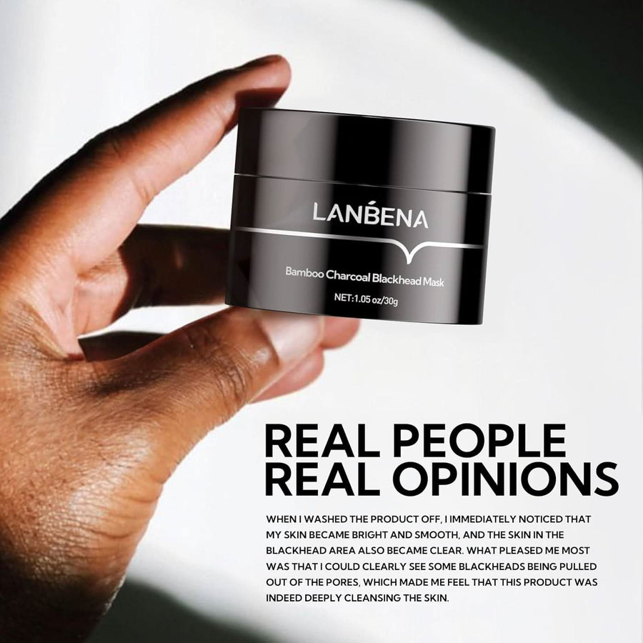 LANBENA Upgraded 2.0 Bamboo Charcoal Blackhead Remover Mask, 60 pcs Nose Strips, Peel off Face Mask Pore Whiteheads Cleanser Strawberry Nose Purifying, Deep Cleansing for All Skin Types, 30g/1.05oz - Sccoti