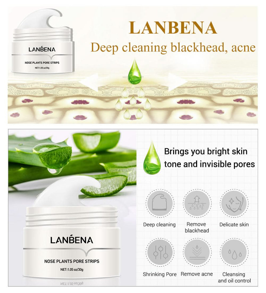 LANBENA Anti - Blackhead Peel Off Mask - Removes Blackheads from Face and Nose - Sccoti