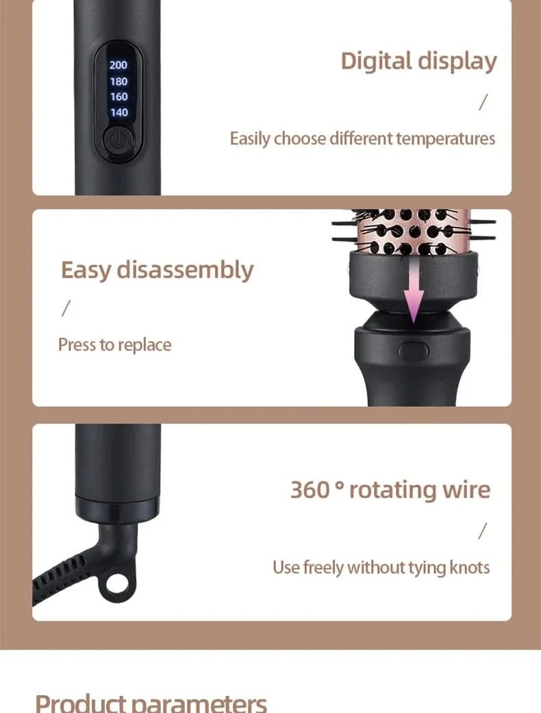 Professional 5 - in - 1 Curling Iron Set with Removable Barrels Create Loose Waves, Tight Curls, and Beachy Rings for Hair Types - Sccoti