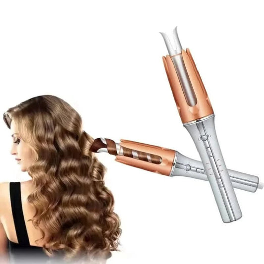 5 Temperature Levels Professional Automatic Portable 360° Ceramic Hair Curler PTC Heater Negative Ion Technology Spiral Wand - Sccoti