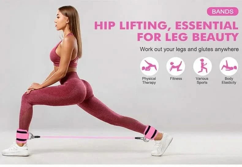 Ankle Strap Resistance Bands Hip Leg Strength Pull Rope - Sccoti