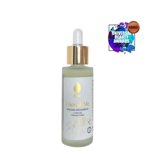 Cherish Me Probiotic Orange Face Serum with Vitamin C and Hyaluronic Acid, 30ml - Sccoti