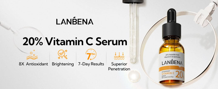 20% Vitamin C Serum For Face, Brightening Skin, Dark Spot Remover, Reduce Wrinkle, Anti Aging Glowing Serum, Facial Moisturizer with Niacinamide, Vitamin E, Hyaluronic Acid, 15 ML/ 0.51 Fl oz - Sccoti